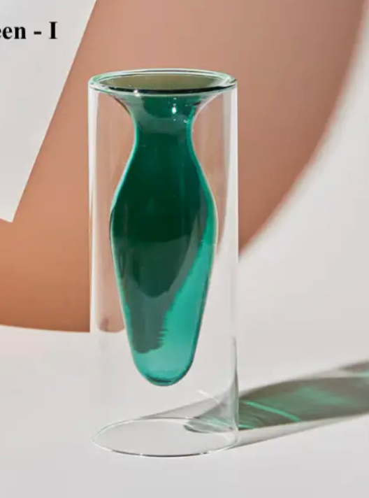 Green Glass Vase