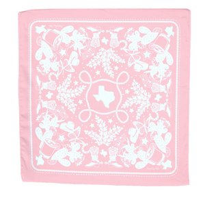 Texas Sun Embroidered Bandana - Pink