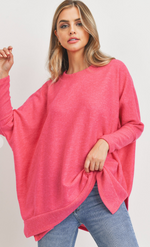 Rib Open Side Top - Pink
