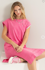 Sleeveless Midi Dress - Pink