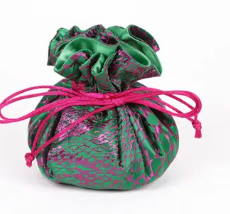 Animal Skin Jewelry Pouch - Green/Pink