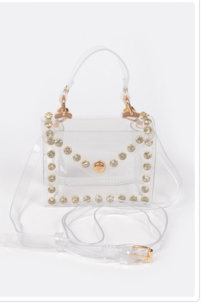 Rhinestone Gold Studded Bag