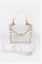Rhinestone Gold Studded Bag