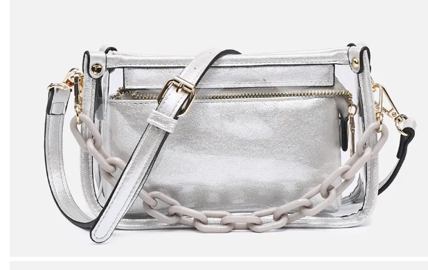 Jessica Clear bag with Chain