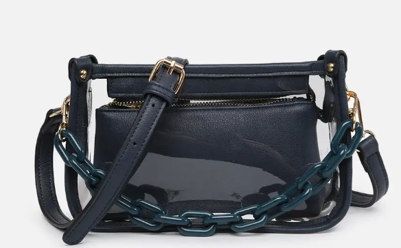 Jessica Clear bag with Chain