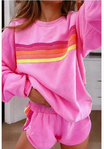 Neon Stripe Set - Pink