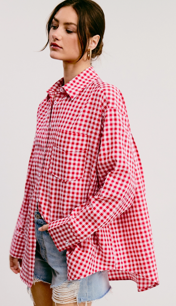 Picnic Button Down - Red