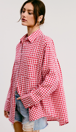 Picnic Button Down - Red
