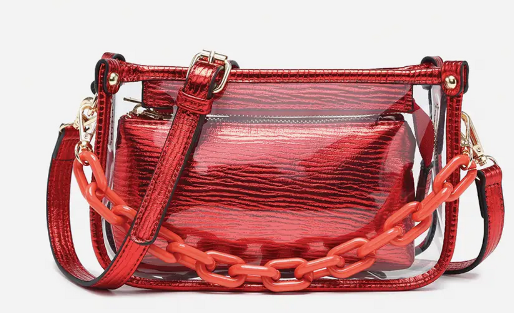 Jessica Clear bag with Chain
