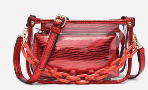 Jessica Clear bag with Chain