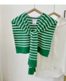 Stripe Knotted Shawl