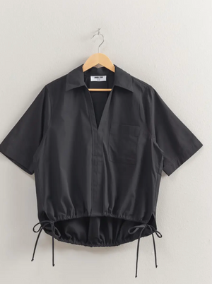 Bubble Hem Relaxed Fit Shirt