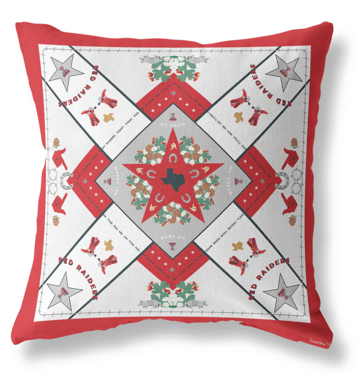 Texas Tech Red Raiders Cotton Pillow Cover