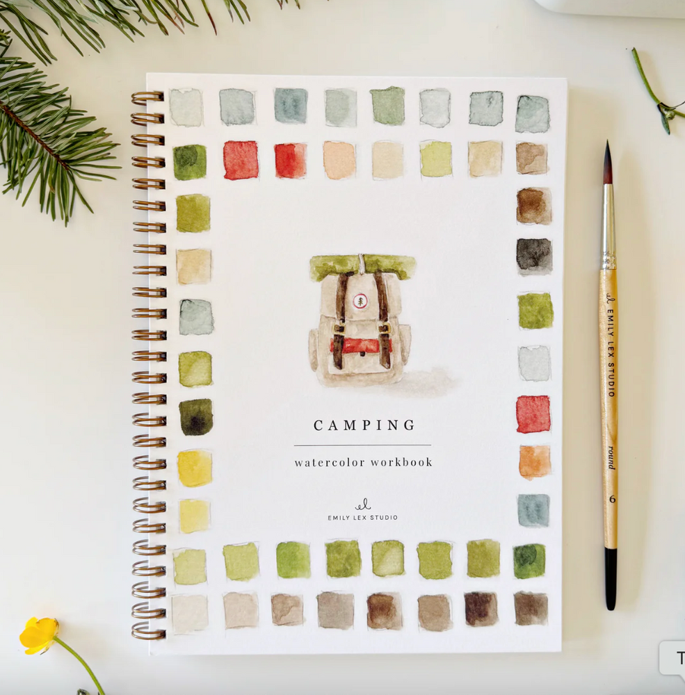 Camping Watercolor Workbook