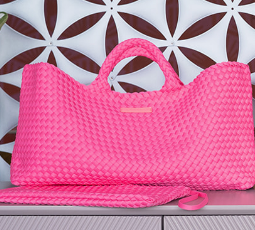 Woven Mahjong Carryall Bag