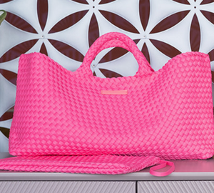 Woven Mahjong Carryall Bag