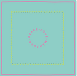 Mahjong Mat- Light Aqua w/ Yellow & Pink