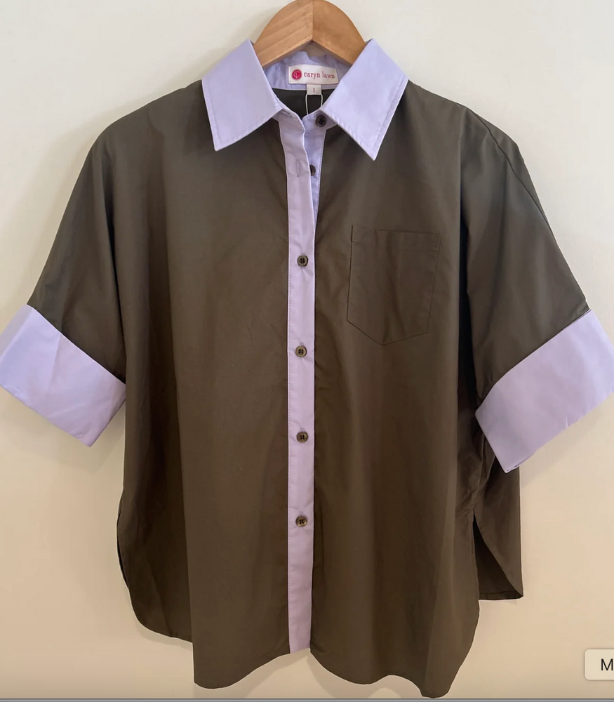 Abby Swing Top - Forest and Lavender