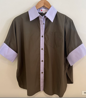 Abby Swing Top - Forest and Lavender