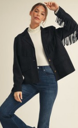 Black Fringe Jacket