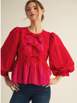 Cheerful Top - Red/Fushia