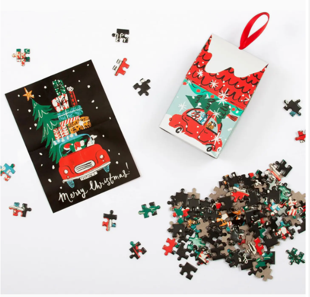 Christmas Car 130 Piece Puzzle Ornament