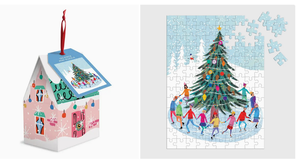 Tree Skaters 130 Piece Puzzle Ornament