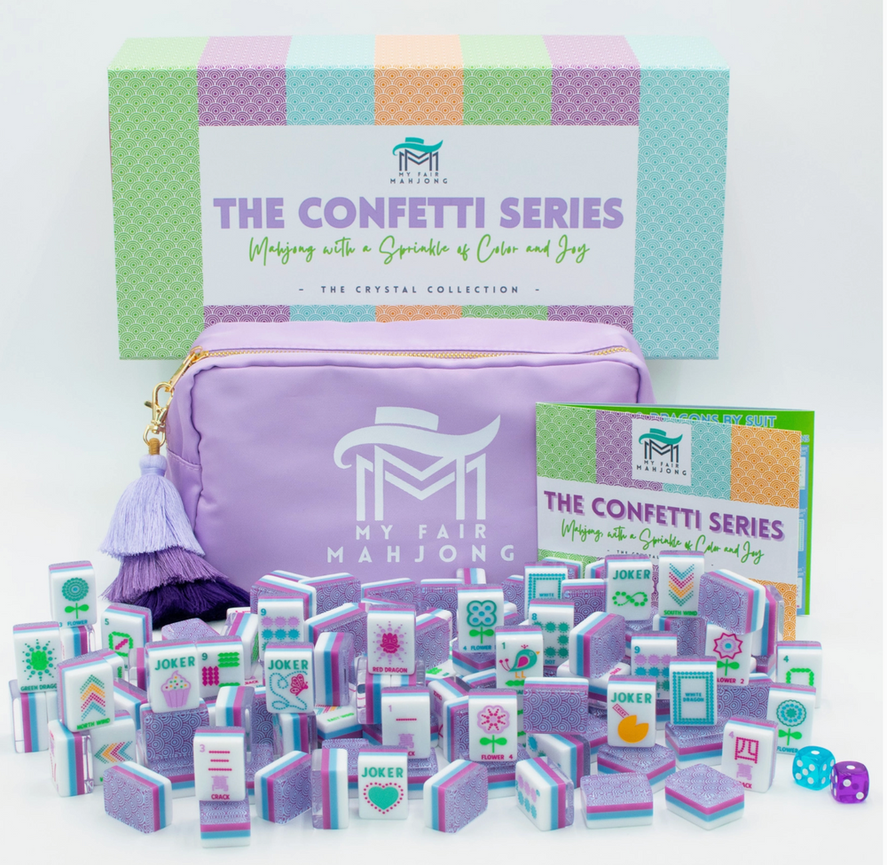 Crystal Confetti Purple | Mahjong with A Sprinkle of Color