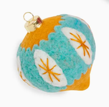 Gold & Teal Star ornament