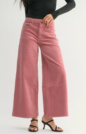 Apple Butter Wide Leg Corduroy Jean