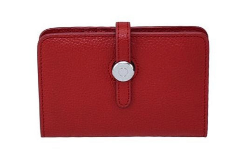 Small Leather Wallet - Red