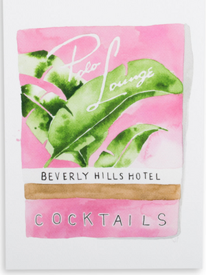 Beverly Hills Hotel Watercolor Print