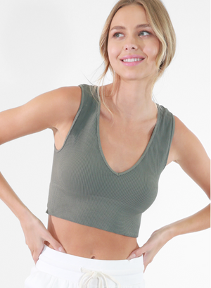 
            
                Load image into Gallery viewer, Plunge V Neck Crop Top
            
        